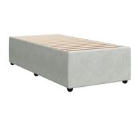 vidaXL Cadre de lit rembourré 80x200 cm Velours Gris clair, sommier, sans matelas