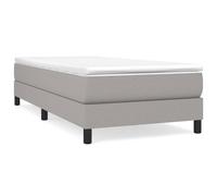 Vidaxl Cadre De Lit Gris Clair 90x190 Cm Tissu Gris