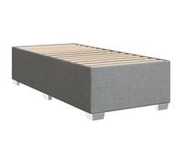 vidaXL Cadre de lit Gris Clair 90x190 cm Tissu, sommier, Cadre de lit Plateforme, Cadre de lit rembourré, Meuble de Chambre à Coucher