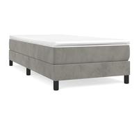Vidaxl Cadre De Lit Gris Clair 90x190 Cm Velours Gris