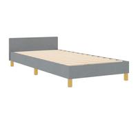 vidaXL Cadre de lit Gris Clair avec Motif en Diamant pour lit Twin Standard mobilier en Bois d'ingénierie revêtement résistant aux Taches pour Usage idéal en Chambre Moderne Confortable élégant