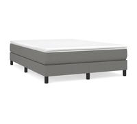 Vidaxl Cadre De Lit Gris Foncé 140x190 Cm Tissu Gris
