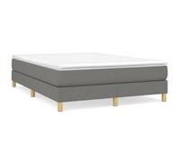 vidaXL Cadre de lit gris foncé 140x200 cm tissu 3120615