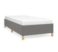 Vidaxl Cadre De Lit Gris Foncé 90x190 Cm Tissu Gris