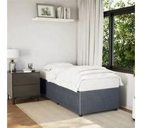 vidaXL Cadre de lit Gris foncé 90x190 cm Velours, sommier, cadre de lit plateforme, cadre de lit rembourré, meuble de 3284977 Gris G