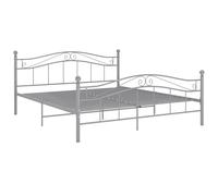 Vidaxl Cadre De Lit Gris Métal 160x200 Cm Gris