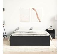 Vidaxl Cadre De Lit Sans Matelas Noir 140x200 Cm Noir