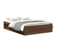 vidaXL Cadre de lit 3203865 – chêne marron 140x200 cm – sommier à lattes