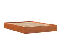 vidaXL Cadre de lit sans matelas cire marron 140x200cm bois pin massif Marron