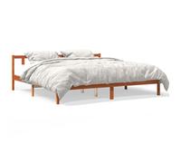 Vidaxl Cadre De Lit Cire Marron 180x200 Cm Bois De Pin Massif Marron