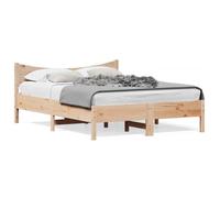 Vidaxl Cadre De Lit Sans Matelas 140x200 Cm Bois Massif De Pin Marron