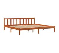 Vidaxl Cadre De Lit Cire Marron 180x200 Cm Bois De Pin Massif Marron