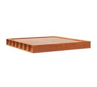 vidaXL Cadre de Lit, Lit Double avec Sommier à Lattes, Lit Adulte, Meuble de Chambre, Moderne, Cire Marron 180x200 cm Bois de Pin Massif