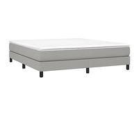 Vidaxl Cadre De Lit Gris Clair 180x200 Cm Tissu Gris