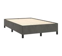 Vidaxl Cadre De Lit Sans Matelas Gris Foncé 120x190 Cm Velours Gris