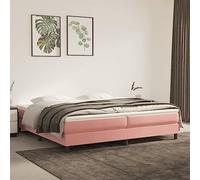 Vidaxl Cadre De Lit Rose 200x200 Cm Velours Rose
