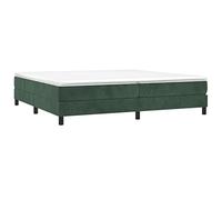 vidaXL Cadre de Lit, Lit Rembourré, Lit Double avec Sommier à Lattes, Lit Adulte de Chambre à Coucher, Moderne, Vert Foncé 200x200 cm Velours