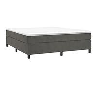 vidaXL Cadre de lit Gris foncé 160 x 200 cm Velours 3121127