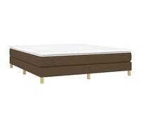 Vidaxl Cadre De Lit Marron Foncé 160x200 Cm Tissu Marron
