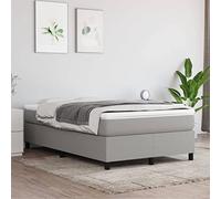 vidaXL Cadre de lit Gris clair 120x200 cm Tissu 3120846