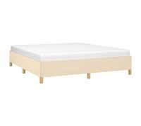 Vidaxl Cadre De Lit Crème 160 X 200 Cm Tissu