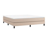 3120717 vidaXL Sommier à ressorts de lit Cappuccino 180x200 cm Similicuir