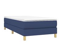 Cadre de lit sans matelas bleu 90x200 cm tissu Bleu