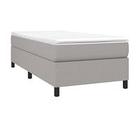 Vidaxl Cadre De Lit Gris Clair 90x200 Cm Tissu Gris