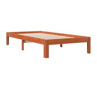 Vidaxl Cadre De Lit Sans Matelas Cire Marron 90x200 Cm Bois Pin Massif Marron