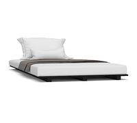824552 vidaXL Cadre de lit Noir 90x200 cm Bois de pin massif