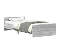 Vidaxl Cadre De Lit Sans Matelas Sonoma Gris 100x200 Cm Gris