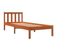 vidaXL Cadre de lit cire marron 90x200 cm bois de pin massif 844806