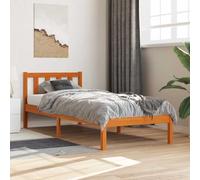 Cadre de lit sans matelas cire marron 90x200 cm bois pin massif Marron G