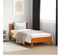 vidaXL Cadre de Lit, Lit Simple avec Sommier à Lattes, Lit Adulte, Meuble de Chambre à Coucher, Moderne, Cire Marron 90x200 844756