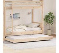 vidaXL Cadre de lit Marron 100 x 200 cm Bois de pin Massif, Mobilier de Chambre Compact, lit gigogne Moderne, Cadre en pin, Solution Gain de Place, utilisable Partout
