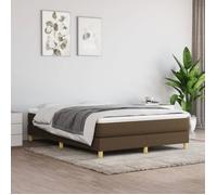 vidaXL Cadre de lit Marron foncé 140x200 cm Tissu 3120617