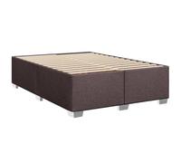 vidaXL Cadre de lit rembourré 140x200 cm tissu Marron foncé avec sommier
