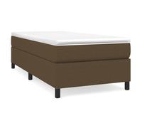 vidaXL Cadre de lit Marron foncé 90x200 cm Tissu