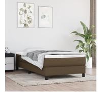 vidaXL Cadre de lit Marron foncé 90x200 cm Tissu 3120487