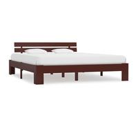 vidaXL Cadre de lit Marron foncé Bois de pin massif 160 x 200 cm