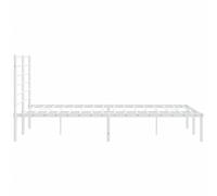 vidaXL Cadre de lit métal avec tête de lit blanc 120x190 cm 352365