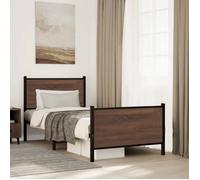 Cadre de Lit Métal sans Matelas Adulte Sommier Meuble Chambre Intérieur vidaXL