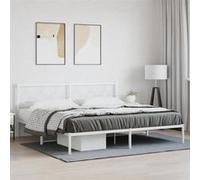 vidaXL Cadre de Lit Métal avec Tête de Lit, Lit Double avec Sommier à Lattes, Lit Adulte avec Pied Chambre, Industriel, 376282 Or G