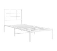 Vidaxl Cadre De Lit Métal Avec Tête De Lit Blanc 80x200 Cm Blanc