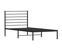 Vidaxl Cadre De Lit Métal Avec Tête De Lit Noir 80x200 Cm Noir