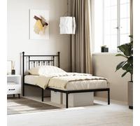 Vidaxl Cadre De Lit Métal Avec Tête De Lit Noir 90x190 Cm Noir