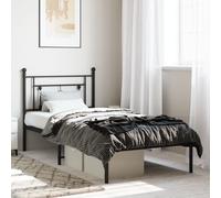 Cadre de Lit Métal sans Matelas Adulte Sommier à Lattes Chambre Intérieur vidaXL