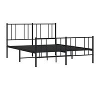 vidaXL Cadre de lit métal avec tête de lit-pied de lit noir 120x190 cm 352495