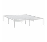 vidaXL Cadre de lit en métal 140x190 cm Blanc – Lit double