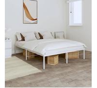 vidaXL Cadre de lit métal blanc 140x200 cm 350914